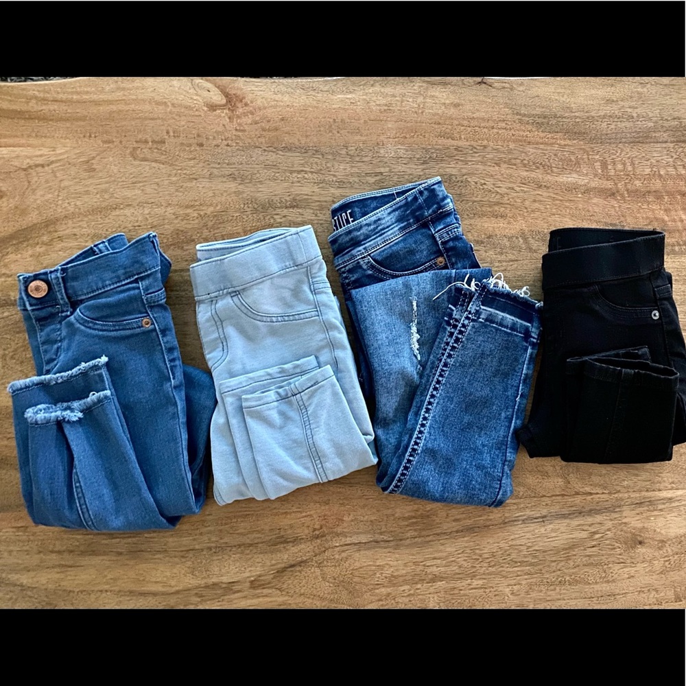 Justice - set of 4 girls jeggings jeans size 10